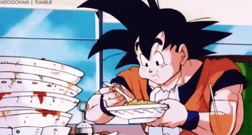 goku eating pop