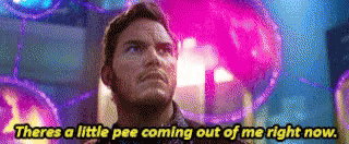 Scared Pee GIF - Scared Pee StarLord - Discover & Share GIFs