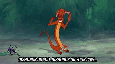 Image result for dishonor on your cow gif
