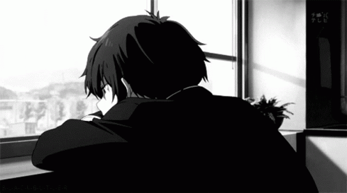 Sad Anime GIF - Sad Anime BlackAndWhite - Discover & Share GIFs