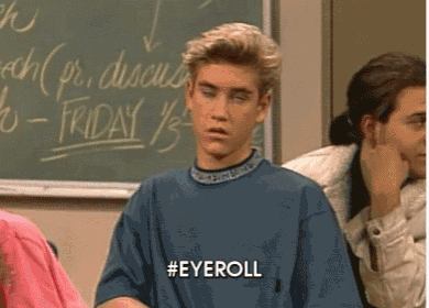 Saved By The Bell Zack Eyeroll GIF - EyeRoll Nope Classroom - Discover &  Share GIFs