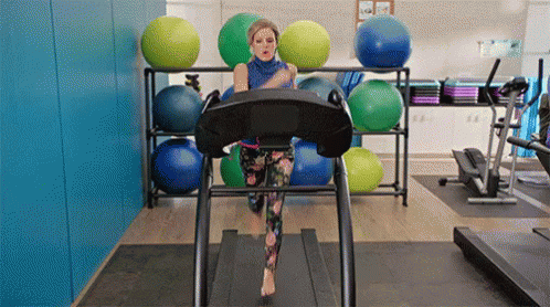 barefoot on a treadmill