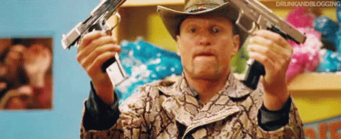 Woody Harrelson Zombieland gun gif