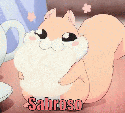 ardilla sabroso Ñam comer gif hamter adorable anime discover