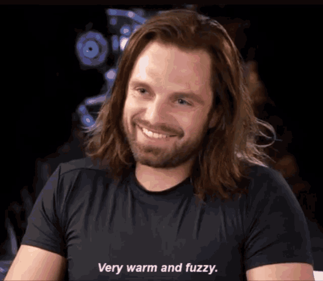 very warm and fuzzy sebastian stan gif verywarmandfuzzy