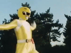 retro morphin power rangers yellow