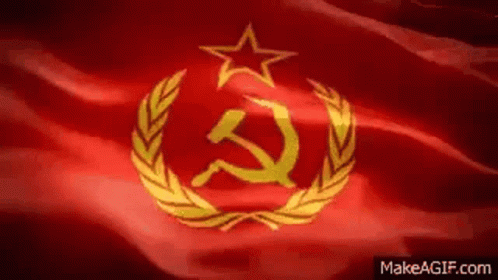 waving communist gay flag gif