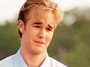 Image result for dawson's creek ugly cry gif