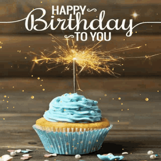 Happy Birthday Sparkle GIF - HappyBirthday Sparkle Cupcake - Discover & Share GIFs