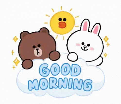 Good Morning Brown Bear And Cony Bunny GIF - GoodMorning ...