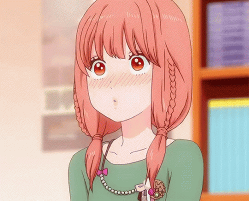 Shy anime girl gif