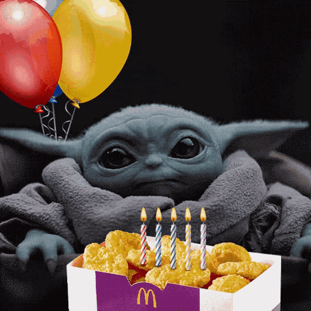 Baby Yoda Birthday GIF - BabyYoda Birthday Candles ...