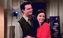 Image result for chandler and monica  gif