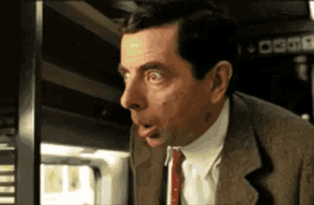 Mr Bean Stunned GIF - MrBean Stunned Faint - Discover & Share GIFs