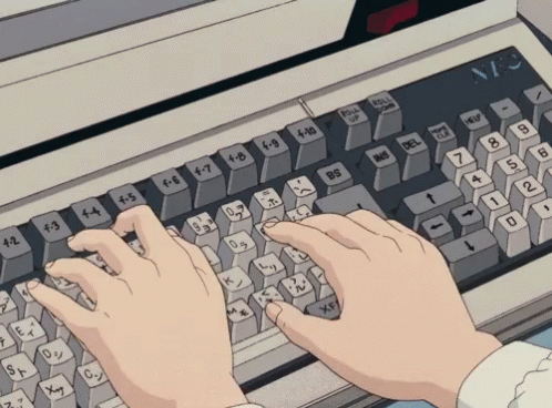 typing essay gif