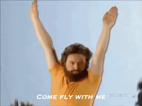 Come Fly With Me GIF - ComeFlyWithMe ZachGalifianakis GIFs