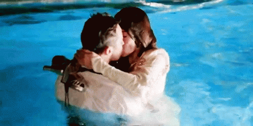 Lesbian In The Pool