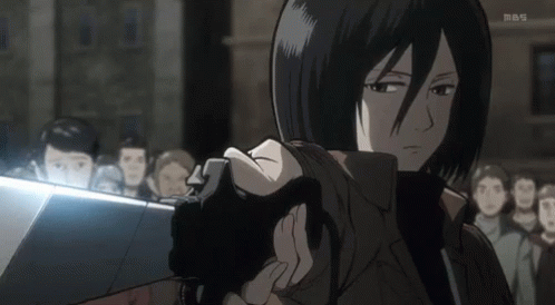 mikasa ackerman anime gif
