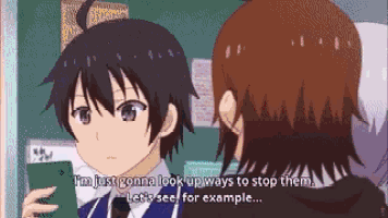 anime school girls gif