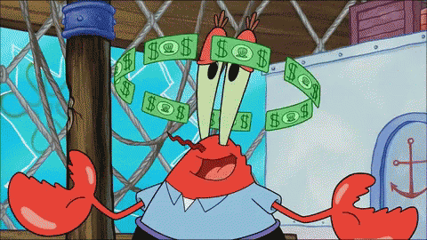 Výsledek obrázku pro crab spongebob money meme