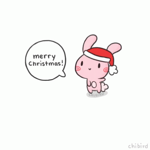 merry christmas bunny gif