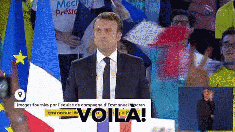 Voilà! GIF - Voilà EmmanuelMacron PrésidentFrançais GIFs