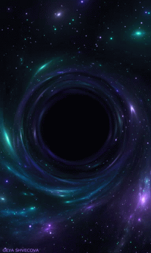falling into a black hole gif