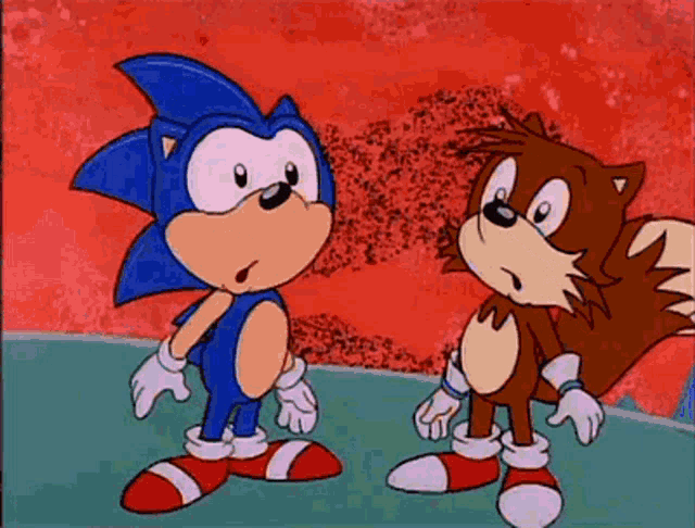 Sonic And Tails Dance Gif