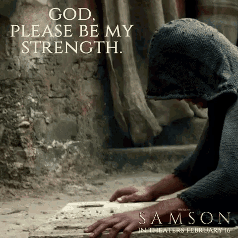 God's strength. Gif with strength.