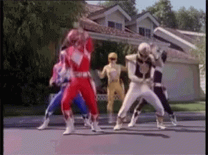 Power Rangers Dance Off GIF - PowerRangers DanceOff Classic GIFs