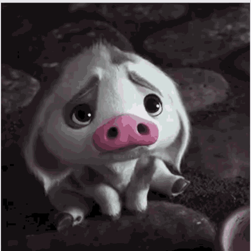 sad piggy gif sad