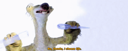 Ice Age Sid GIF - IceAge Sid NoThanksIChooseLife - Discover & Share GIFs