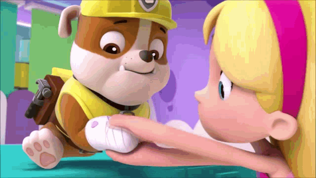 Paw Patrol Rubble GIF - PawPatrol Rubble Hurt - Discover & Share GIFs