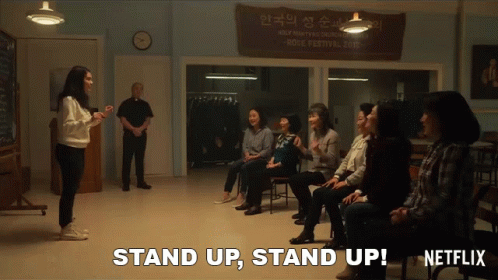 Stand Up Stand Up All Together Now GIF - StandUpStandUp AllTogetherNow  GetUp - Discover & Share GIFs