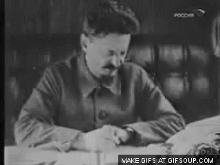 Trotsky at work