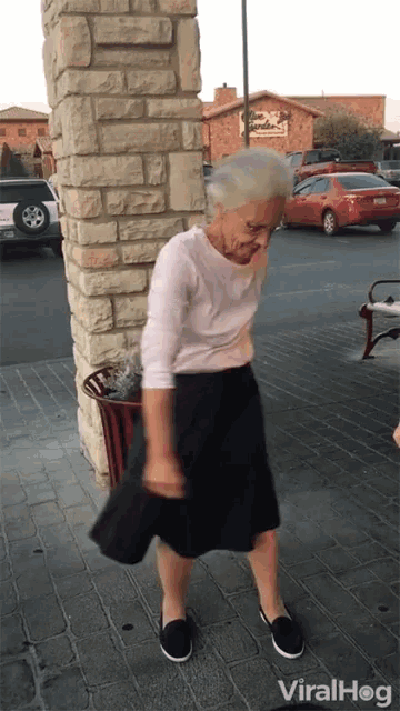 Viralhog Grandma Dance GIF - Viralhog GrandmaDance BackPackDance GIFs