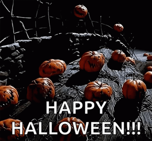 Happy Halloween Day Ghost GIF - HappyHalloweenDay Ghost Pumpkins GIFs