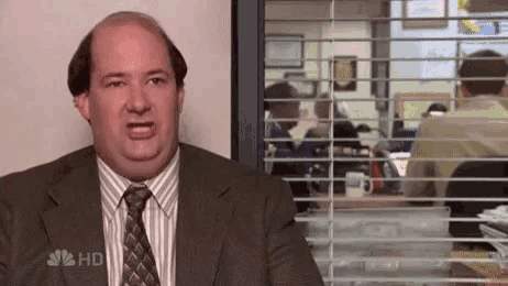 Image result for kevin from office why waste