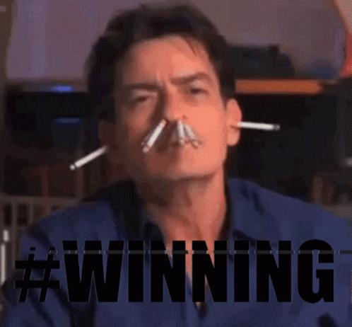 Charlie Sheen Winning GIF - CharlieSheen Winning Smoking - Discover & Share GIFs