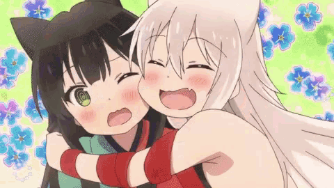 Chiya Anime GIF - Chiya Anime Hug - Discover & Share GIFs
