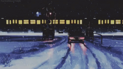 Anime Train GIF - Anime Train Snow - Discover & Share GIFs