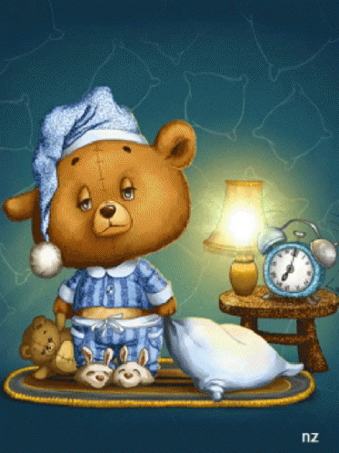 Good Night Teddy Bear Gifs