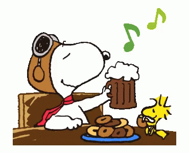 Snoopy eating 