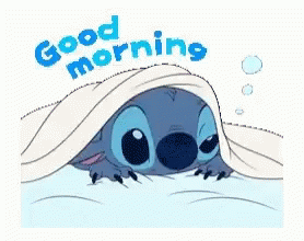 Good Morning Stitch GIF - GoodMorning Stitch Bed GIFs
