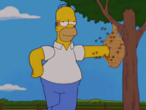 Homer Simpson DGAF About Bees GIF - Bees Homer HomerSimpson GIFs