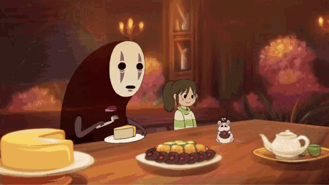 No Face Spirited Away Eating Spirited Away Nom GIF - SpiritedAway Nom Eating - Discover & Share GIFs