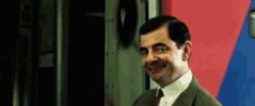 Mr Bean Laughing GIF