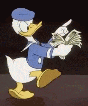Donald Duck Counting Money GIF - DonaldDuck CountingMoney Rich GIFs