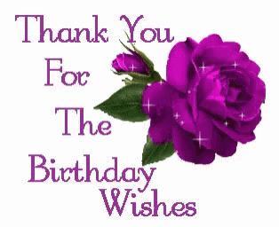 thank you for the birthday wishes rose gif