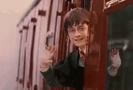 Image result for Harry potter on train gif